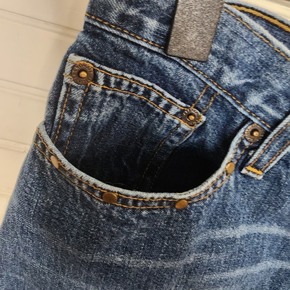 Abercrombie & Fitch Made in USA Studded Denim Mini Skirt Size 4 - Picture 7 of 8